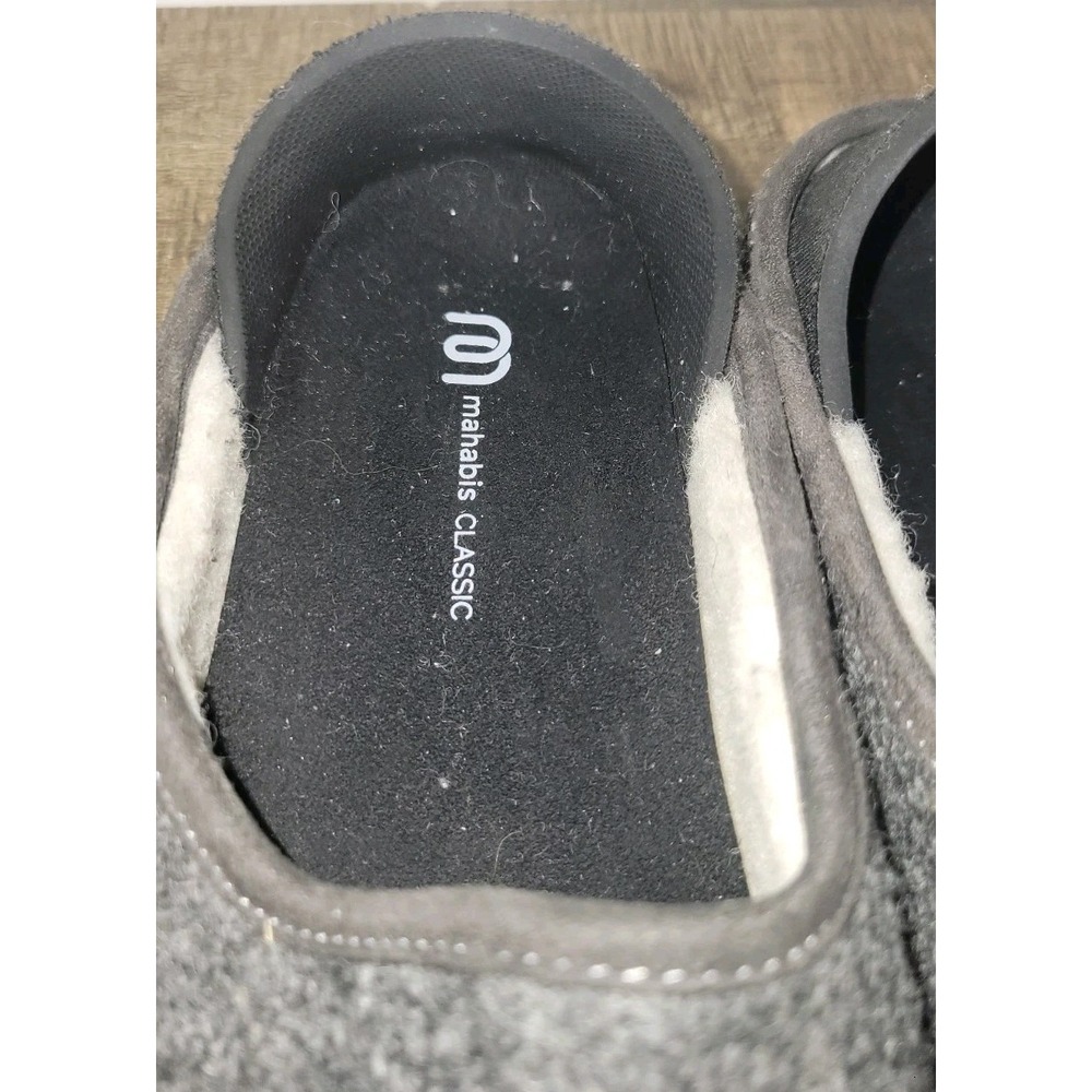 Mahabis Classic‎ Slipper Mens 6.5 Womens 8 Larvik Grey Yellow Wool CLA-A1V1 - Picture 3 of 7